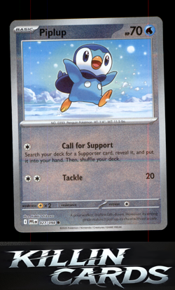 Reverse Holofoil Piplup - 027/094 027/094 Pokemon Common ME02: Phantasmal Flames - Image 1