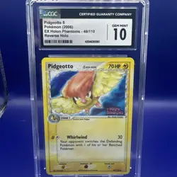 CGC Gem Mint 10 Pidgeotto Holon Phantoms Stamp Reverse Holo 49/110 Pokemon - Image 1