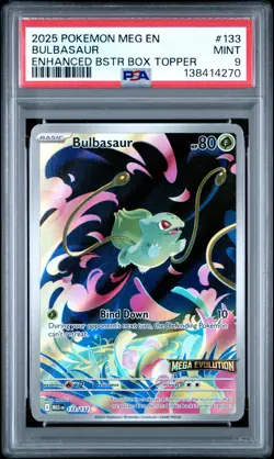 2025 POKEMON MEG EN-MEGA EVOLUTION ENHANCED BOOSTER BOX TOPPER BULBASAUR PSA 9 - Image 1