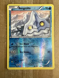 Bergmite - 36/114 - Common - Reverse Holo MP, English Pokemon XY Steam Siege - Image 1