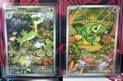 Snivy 87/86 & Servine 88/86 Black Bolt Illustration Rare Bundle NM Pokemon TCG - Image 1