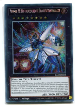 Yu-Gi-Oh! Nummer 38 Hoffnungsvorobote Drachentitanengalaxie Secret Rare RA02-D36 - Image 1