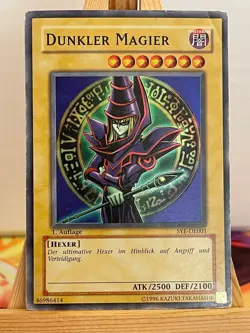 Dunkler Magier SYE-DE001 Super Rare Deutsch VG YUGIOH - Image 1