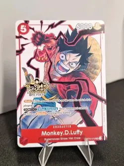 One Piece Monkey D. Luffy 3rd Anniversary Promo Alt Art ST01-012 Alternate TCG - Image 1