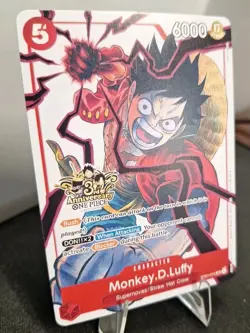 One Piece Monkey D. Luffy 3rd Anniversary Promo Alt Art ST01-012 Alternate TCG - Image 2