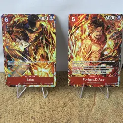 Sabo and Portgas D. Ace Illustration Box Volume 5 Promos OP05-007 & ST15-005 NM - Image 1