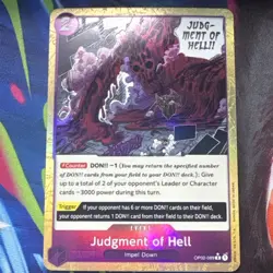 Judgment of Hell OP02-089 Rare Textured Foil PRB01 The Best One Piece - Image 3