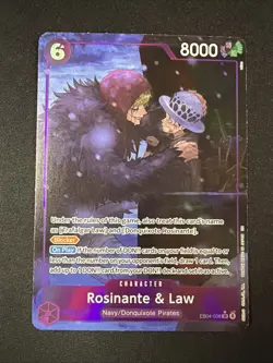 One Piece TCG Rosinante and Law The Azure Seas Seven EB04-038 Super Rare ALT ART - Image 1