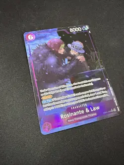 One Piece TCG Rosinante and Law The Azure Seas Seven EB04-038 Super Rare ALT ART - Image 3