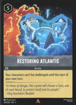 Disney Lorcana Archazia's Island #201/204 - Restoring Atlantis Rare Regular - Image 1