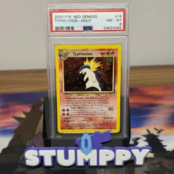 PSA 8 TYPHLOSION 18/111 | Neo Genesis WOTC Holo Graded Pokemon Card - Image 1