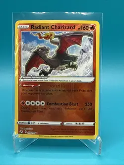 Pokemon TCG Radiant Charizard Crown Zenith Holo Card 020/159 NM Condition - Image 1