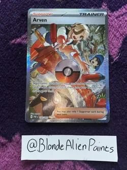 Pokemon Trainer Card Arven 235/091 Paldean Fates Special Illustration Rare TCG - Image 2