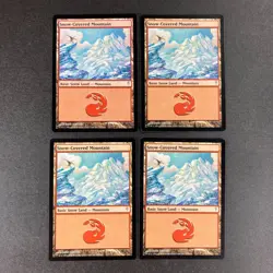 Set of x4, MTG Snow-Covered Mountain Coldsnap Regular - Image 1