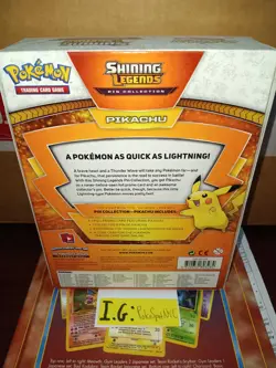 Pokemon 2017 Shining Legends Pikachu Pin Collection Box Sealed Slightly Wore - Image 3