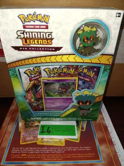 Pokemon 2017 Shining Legends Marshadow Pin Collection Box Sealed Slightly Wore - Image 1