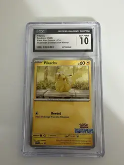 Pokemon SVP Pikachu TCG Illustration Contest 2024 Black Star Promo Card #214 - Image 1