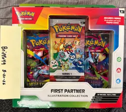 Pokemon TCG First Partner Illustration Collection (1x Promo Pk, 2x Booster Pk) - Image 1