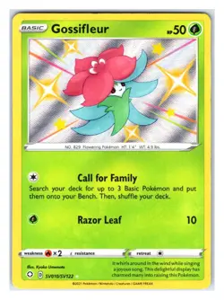 Pokemon TCG - Gossifleur - Shining Fates: Shiny Vault SV010/SV122 Shiny Holo Rar - Image 1