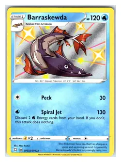 Pokemon TCG - Barraskewda - Shining Fates: Shiny Vault SV032/SV122 Shiny Holo Ra - Image 1