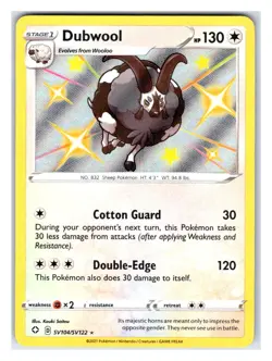 Pokemon TCG - Dubwool - Shining Fates: Shiny Vault SV104/SV122 Shiny Holo Rare - Image 1