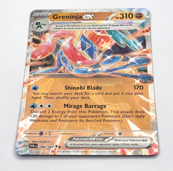 Pokemon TCG Greninja ex Scarlet & Violet-Twilight Masquerade 106/167 Holo NM - Image 3