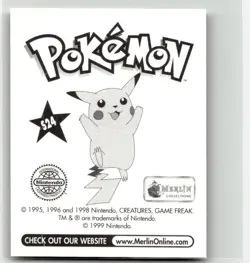1999 Merlin Pokemon Sticker S24 Pokeball Foil Holo Pokemon - Image 2