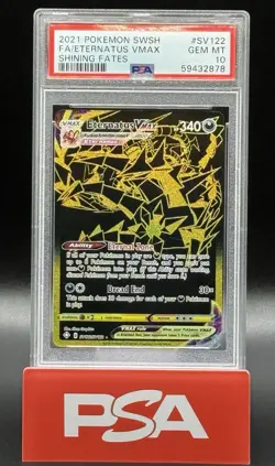 2021 POKEMON SWORD & SHIELD SHINING FATES #SV122 FULL ART ETERNATUS VMAX PSA 10 - Image 1
