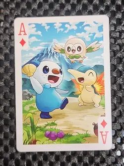 Oshawott Cyndaquil Rowlet Pokemon Playing Card Poker Card Mint - Image 1
