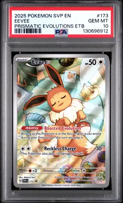2025 POKEMON SVP EN-SV BLACK STAR PROMO #173 EEVEE PSA 10 - Image 1