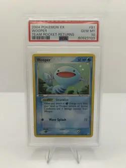 PSA 10 Wooper 81/109 Common Team Rocket Returns Pokemon - Image 1