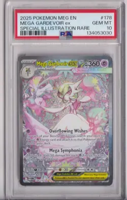 2025 Pokemon MEG EN Mega Gardevoir ex Special Illustration Rare #178 GEM MT 10 - Image 1