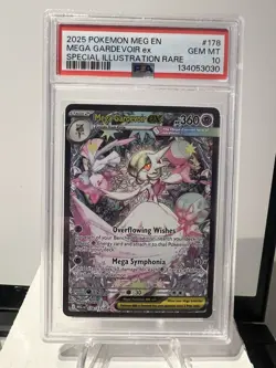 2025 Pokemon MEG EN Mega Gardevoir ex Special Illustration Rare #178 GEM MT 10 - Image 3