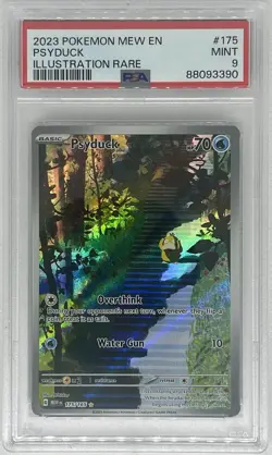 2023 SV Pokemon Mew EN 151 Psyduck 175/165 Illustration Rare Full Art PSA 9 Mint - Image 1