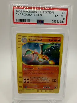 2002 Pokemon Expedition Charizard Holo PSA 6 #6 - Image 1