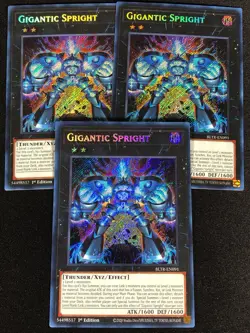 Yugioh Gigantic Spright BLTR-EN091 1ST SECRET x3 (NM) - Image 1