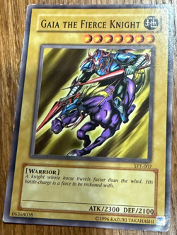 Yu-Gi-Oh! TCG Gaia The Fierce Knight SYE-007 1st Edition LP - Image 1