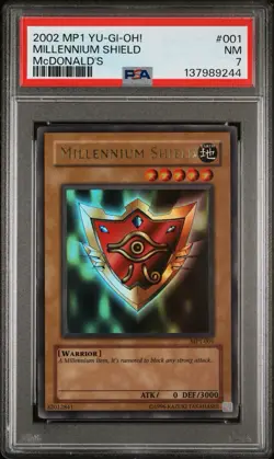 2002 Yu-Gi-Oh Millennium Shield McDonald's Promo MP1 Limited Edition Ultra PSA 7 - Image 1