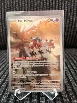 Mr Mime 179/165 Scarlet Violet TCG Pokemon Card English Rare Illustration - Image 1