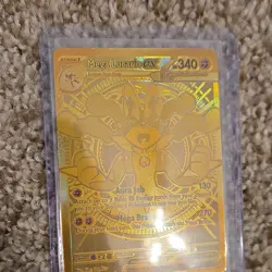 Pokemon Mega Lucario EX Full Art Foil Gold 340 HP Fighting Card - Image 1