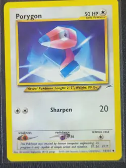 Pokemon TCG Porygon #78 Neo Destiny Unlimited Colorless Common NM - Image 1