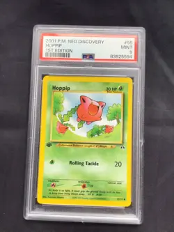 Pokemon Cards: 1st Edition Neo Destiny Common: Hoppip 55/105: PSA 9 - Image 1