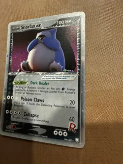 Pokemon Rocket's Snorlax ex 104/109 EX Team Rocket Returns Ultra Rare Holo 2004 - Image 2