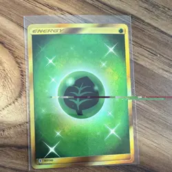 Pokemon 2017 Grass Energy Secret Rare 167/145 SM-Guardians Rising Holo TCG Card - Image 1