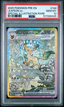 PSA 10 Pokemon Leafeon ex SIR Special Illustration Rare Prismatic Evolutions - Image 1