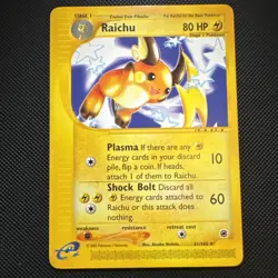 Pokemon Card - Raichu Expedition 61/165 Rare Non-Holo LP+ - Image 1