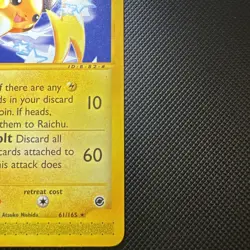 Pokemon Card - Raichu Expedition 61/165 Rare Non-Holo LP+ - Image 5