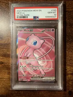 2023 Pokemon Mew En #193 Mew ex Ultra Rare PSA 10 GEM MINT - Image 1