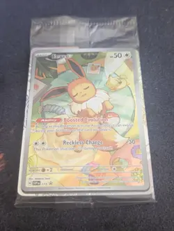 Pokemon Prismatic Evolutions - Eevee SVPEN 173 Black Star Promo - SEALED - Image 1