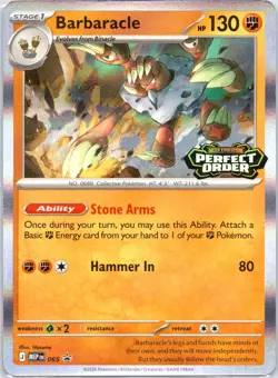 Barbaracle MEP 065 Perfect Order Pre-Release Stamped Promo - Pokemon TCG - Image 1